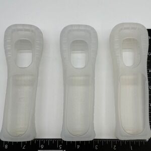 Nintendo Wii Remote Controller Silicone Skin‎ Case Cover - Lot of 3 Clear